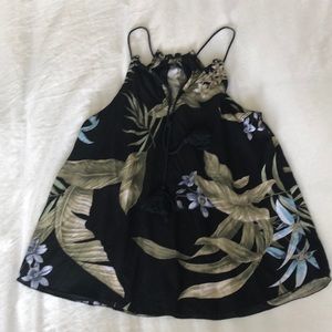Hawaiian print halter top